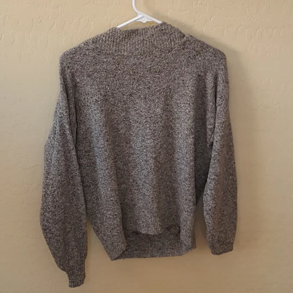 Silent + Noise Open Front overlap Sweater Grey Brown - Picture 4 of 6